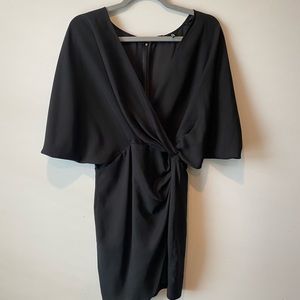 Marciano Black Wrap-Knotted Dress